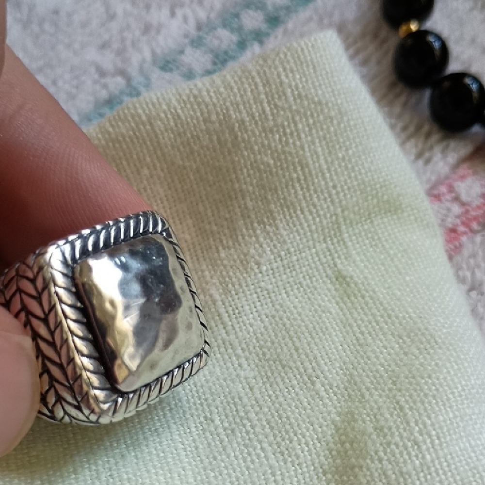 Silpada Silver Textured Square Signet with Rope Edge - Picture 4 of 4